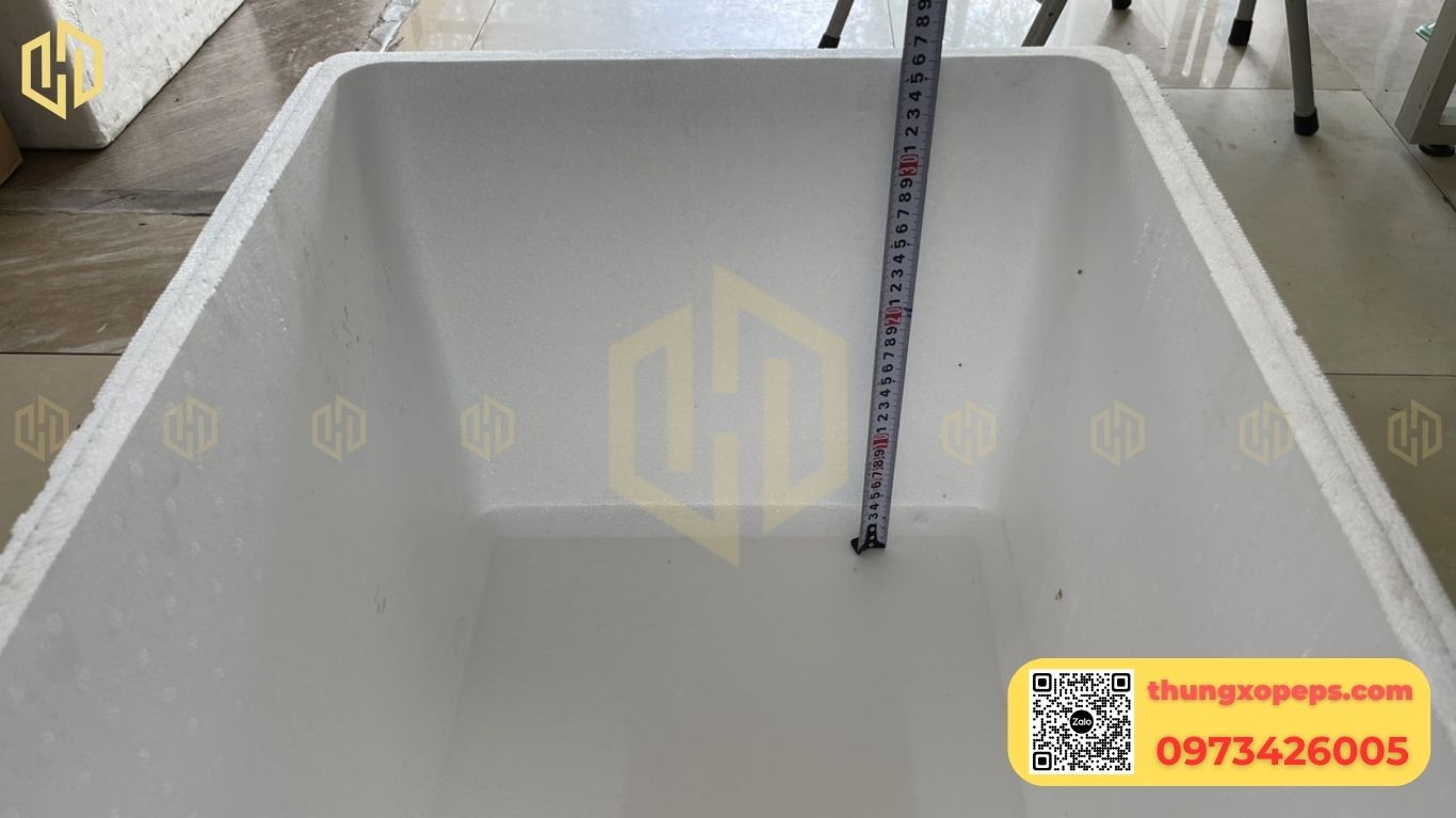 Bảng size thùng xốp từ nhỏ đến lớn, phân biệt kích thước phủ bì và lọt lòng, gợi ý chọn thùng đựng hải sản, đá cây. Tư vấn mua sỉ ngay!